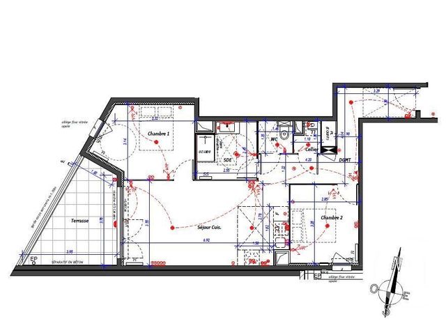 Afficher la photo en grand Appartement F3 à vendre - 3 pièces - 65.35 m2 - ANGLET - 64 - AQUITAINE - Century 21 Indarra