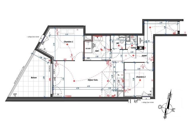 Afficher la photo en grand Appartement F3 à vendre - 3 pièces - 65.35 m2 - ANGLET - 64 - AQUITAINE - Century 21 Indarra